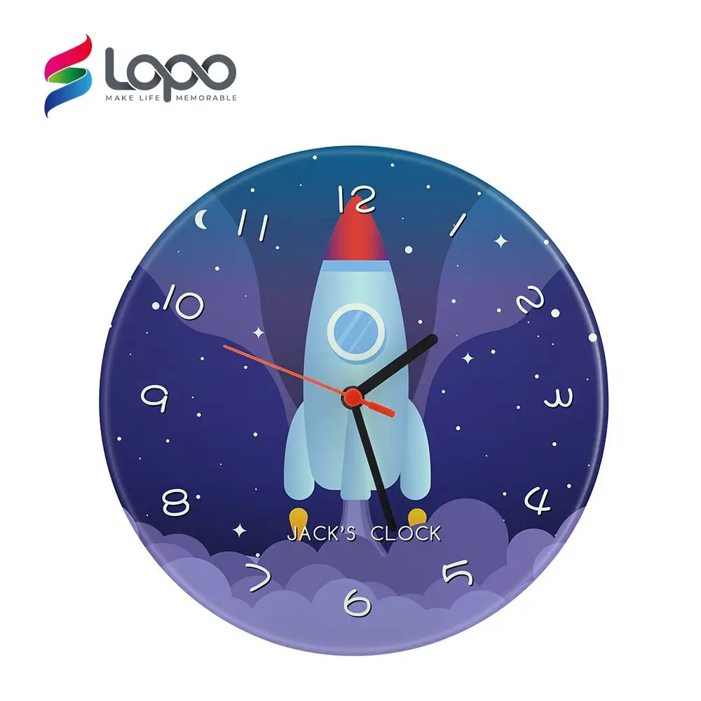 UK Warehouse Sublimation Decorative MDF Large Wall Clock for Living Room Diameter 30 cm