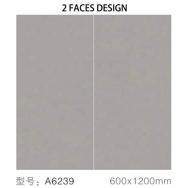 Marble Designs Concrete Cement Gray Color Porcelain Rustic tiles Matt Finish Anti-slip Effect Floor Ceramic Tiles 600x1200mm