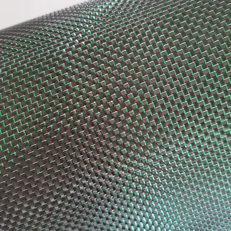 3K Carbon Fiber Cloth Green And Silver Cloth Plain Car Modification Can Be Cut Fiber Products DIY Coating