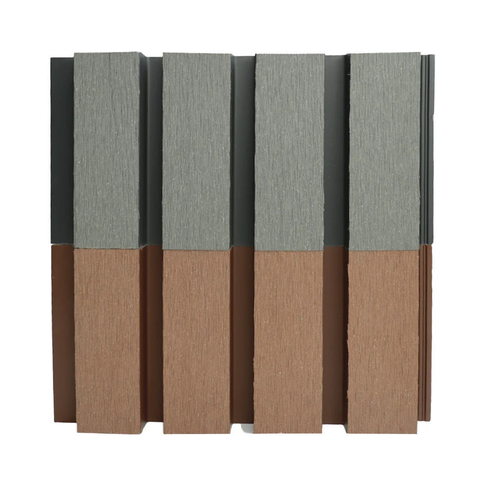 Exterior facade siding tongue and groove hidden fastening Composite wood fluted wall paneling