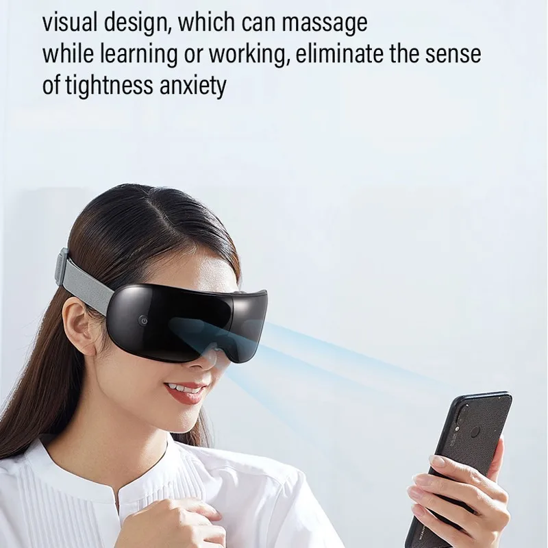 OEM electric smart multifunction  tapping kneading micro vibration foldable visible eye exercises massager