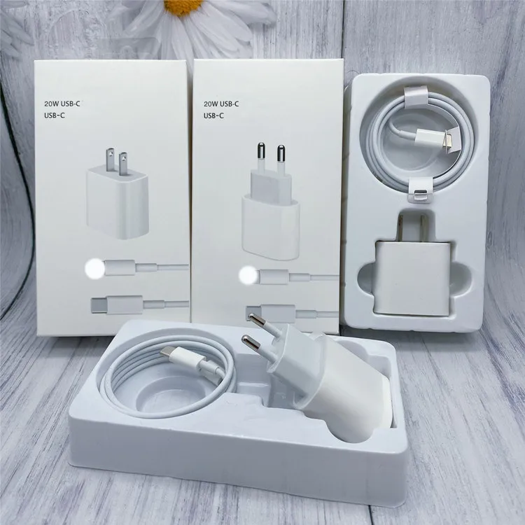 UK EU US Plug Usb Type c 20w 18w PD Wall Charger Type-c 20W usb-c power Adapter For iPhone 12/11 fast Charger
