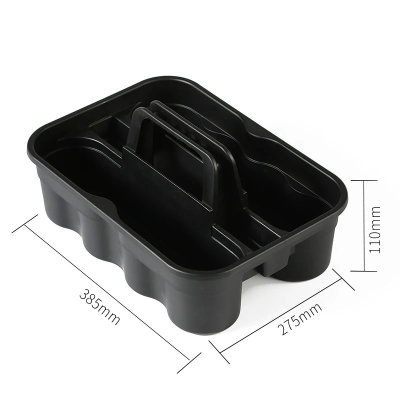 Commercial Plastic Cleaning Tools Box Tote Caddy small Removable Compartments car cleaning tool storage buckets