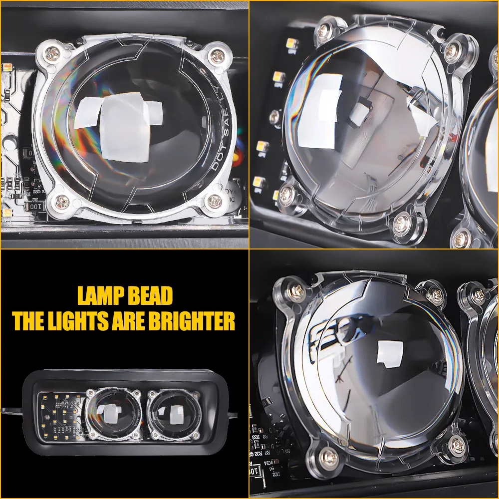 LOYO 4X4 Off Road Fog Lights Russian Version Square Led Light Waterproof Ip 67 100W Driving for Lada Urban Niva