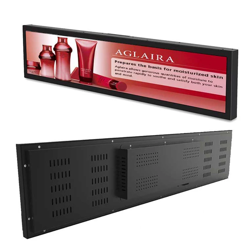28 Inch High Quality Stretched Bar Lcd Digital Advertising Display