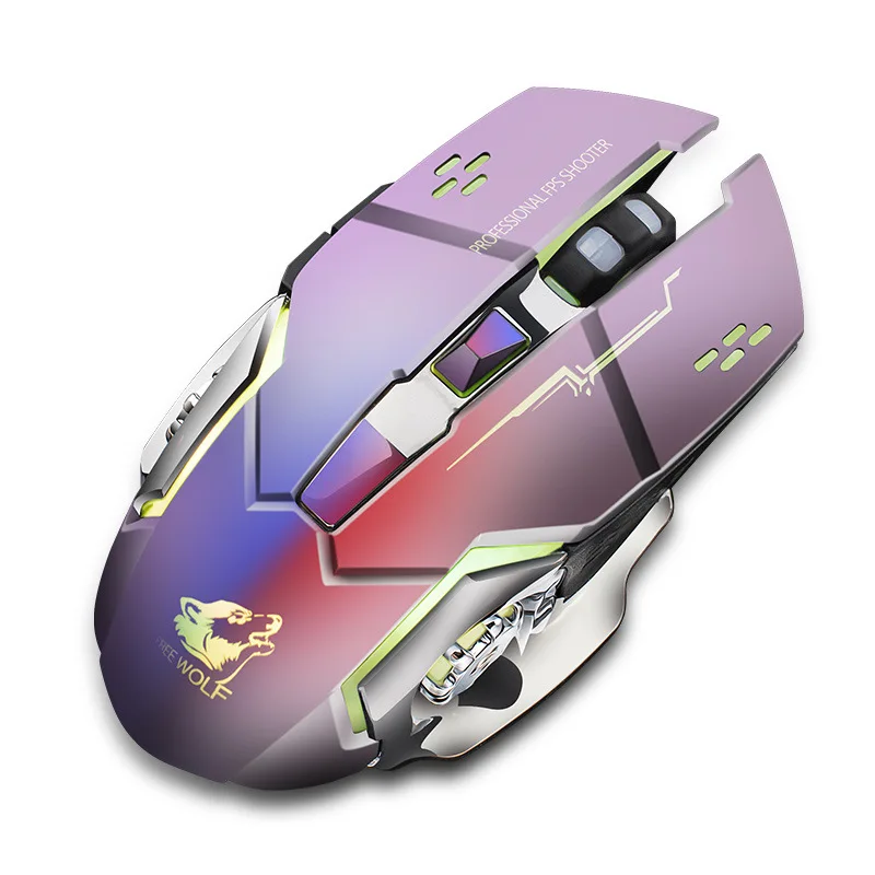 
Free Wolf (Digital) X8 New Type 2400 (dpi) USB Fashion Gaming Wireless Mouse 