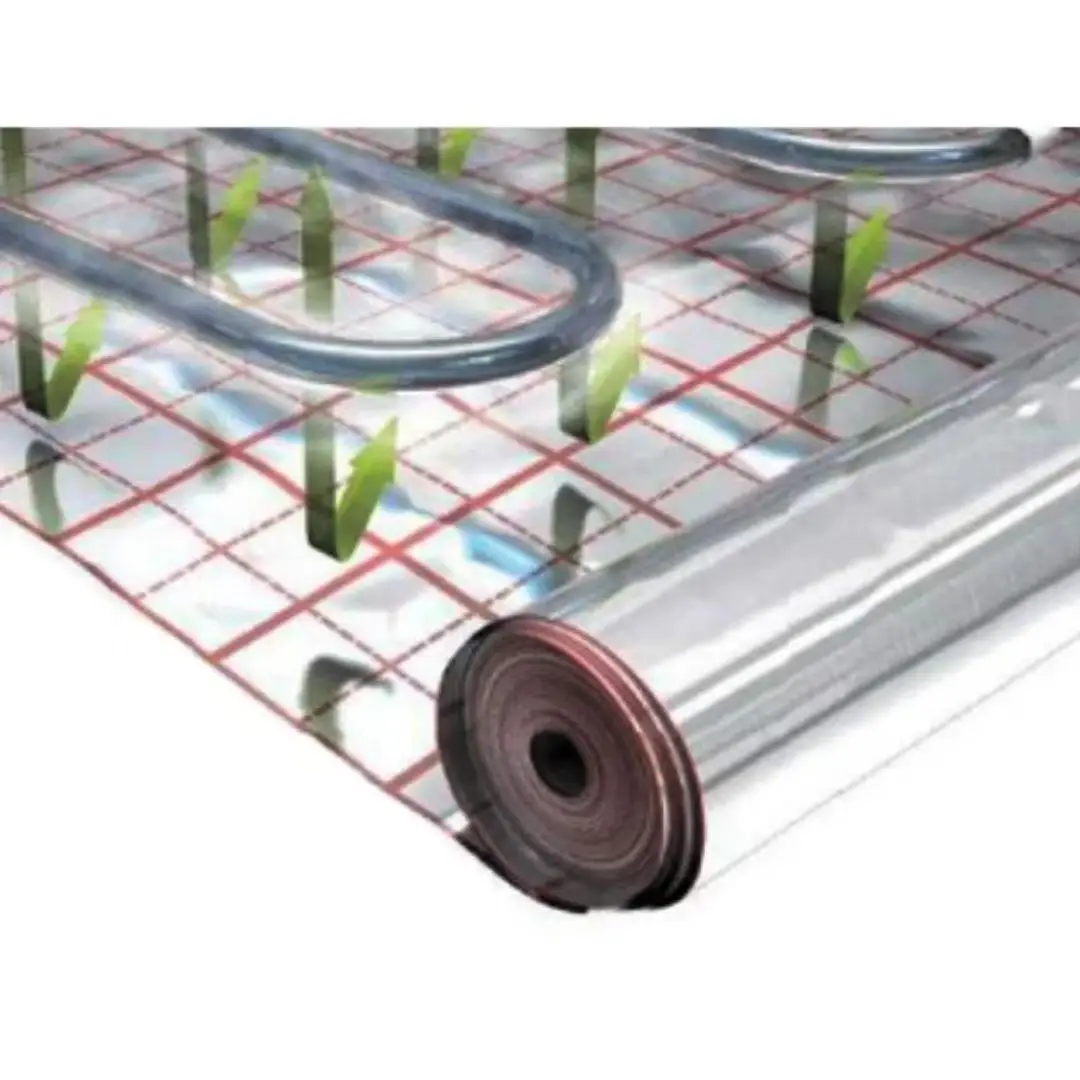 Floor Heating Design Aluminum Thermal Insulation Foil Film Floor Heating Film Radiates Floor Panel Reflective 50m Foil Film