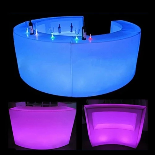 indoor or outdoor self-change slow flash light bar table for Portable club and event commercial bars