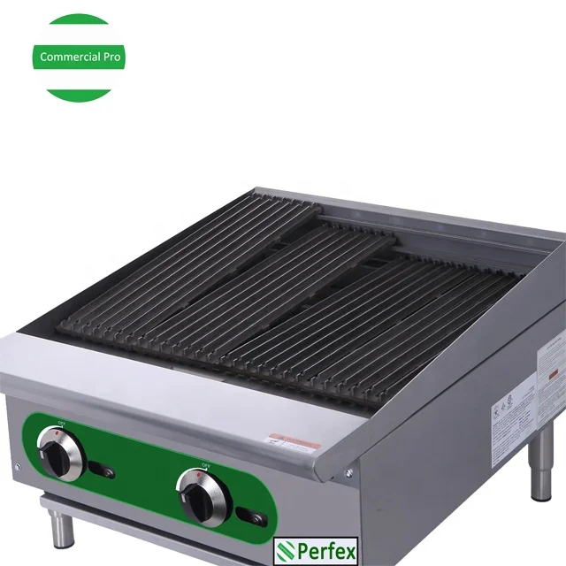 gas bbq grills heavy duty wholesale price restaurant equipment stainless steel gas lava rock grill