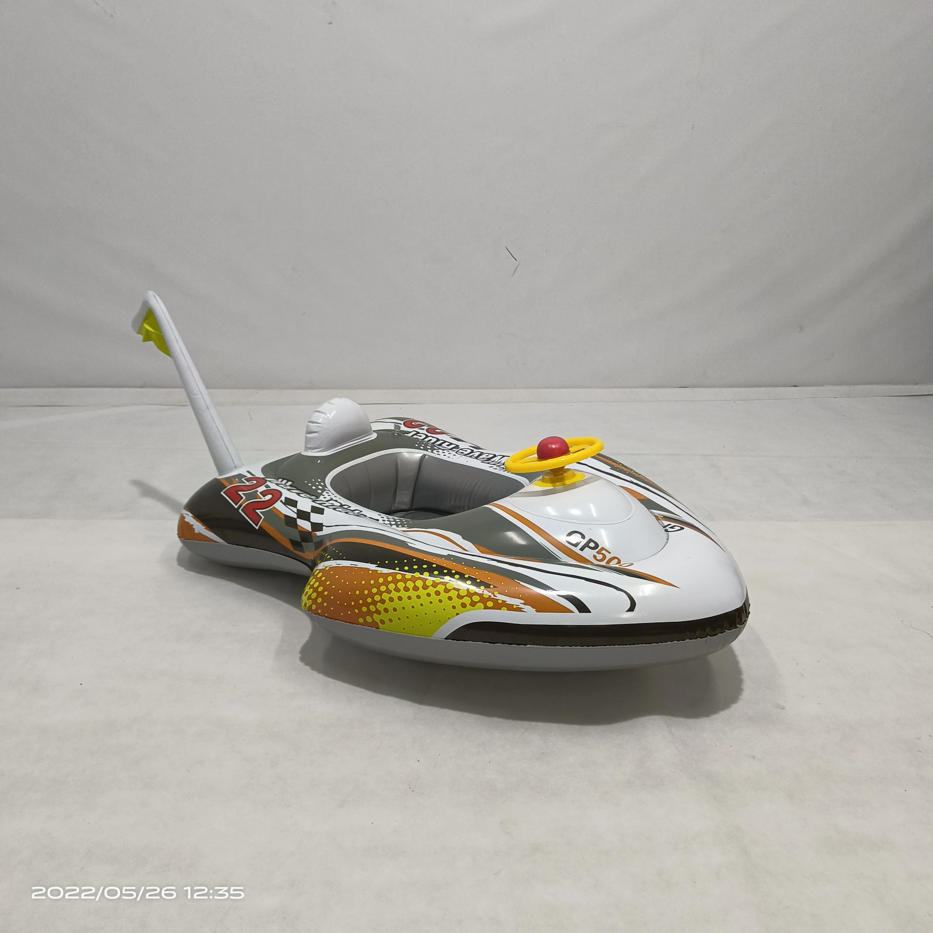 Hot sale kids inflatable aircraft seat ring float toys with water gun-120*120CM