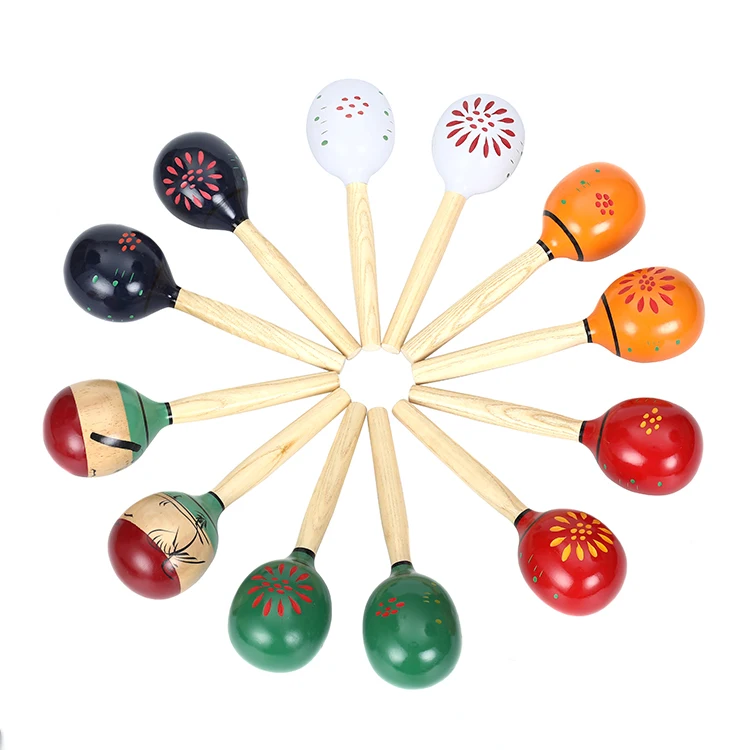 2021 High Quality Hot Sale Product Wooden Mini Plastic Maraca Toy