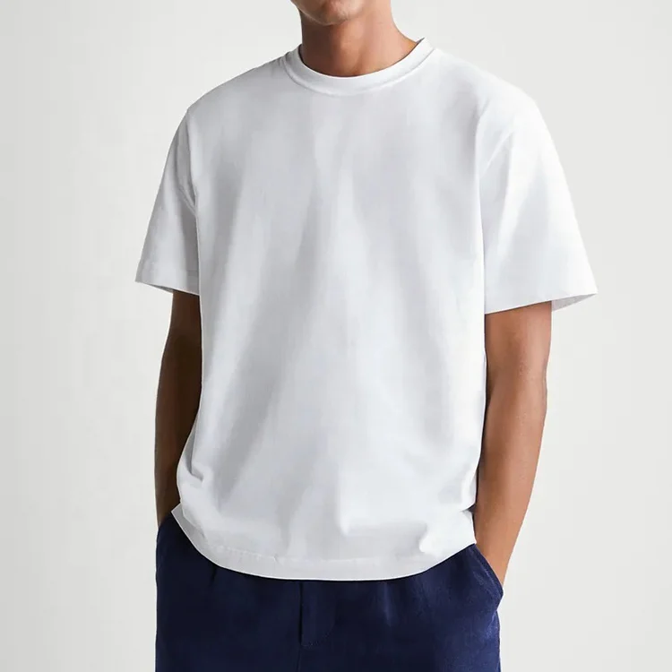 Oversized Relax Fit Super Soft Plus Size T-shirts 250gsm 100% Organic Cotton Short Sleeve Blank T Shirt For Men