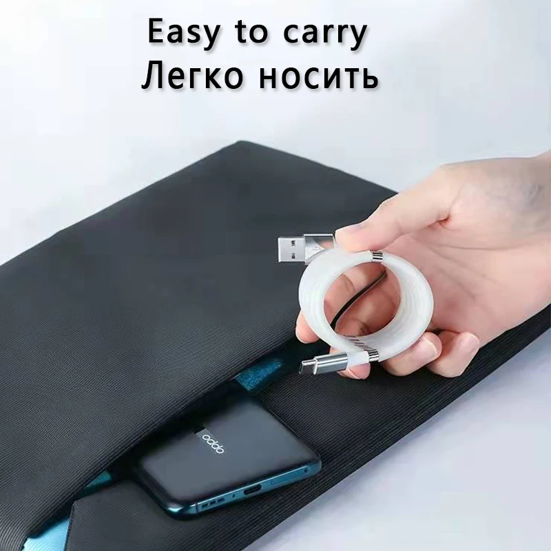 2021 Hot Selling Reusable Charging Cable Us Bracelet Repairable Charging Cable Rotatable Magnetic With Magnet 3 In 1 Flex Cable