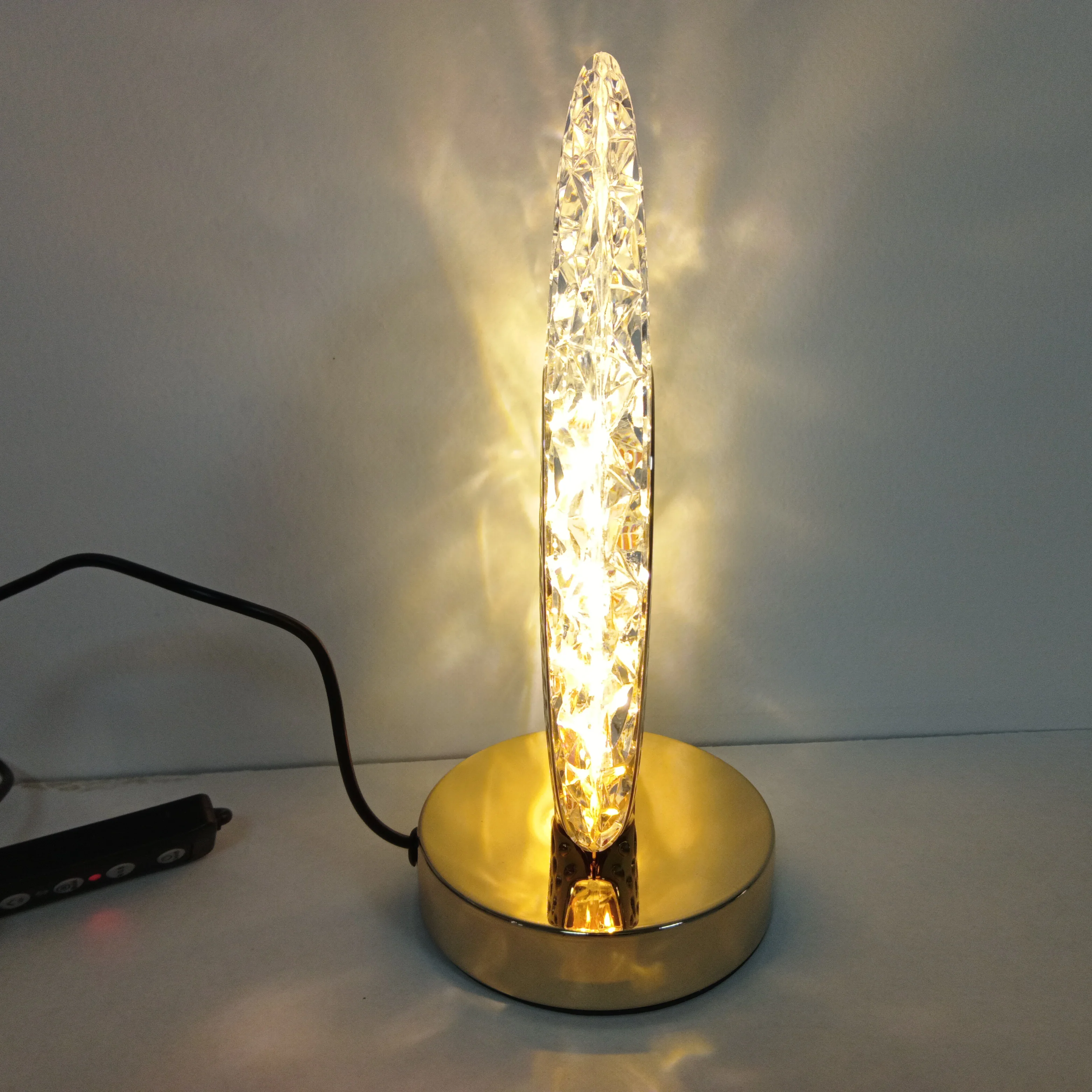Factory price wholesale 3 Colors Dimmable LED Crystal Table Lamp Romantic Bar Decoration Night Light with USB Charging