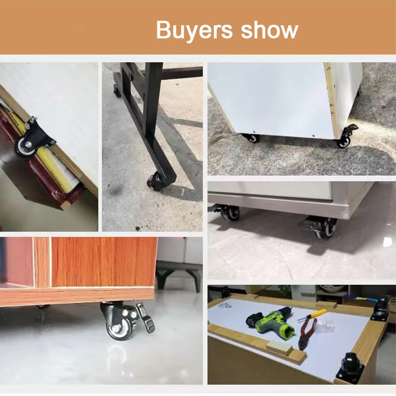 1.5 2 2.5 inch replacement black rubber furniture caster light duty castor with brake