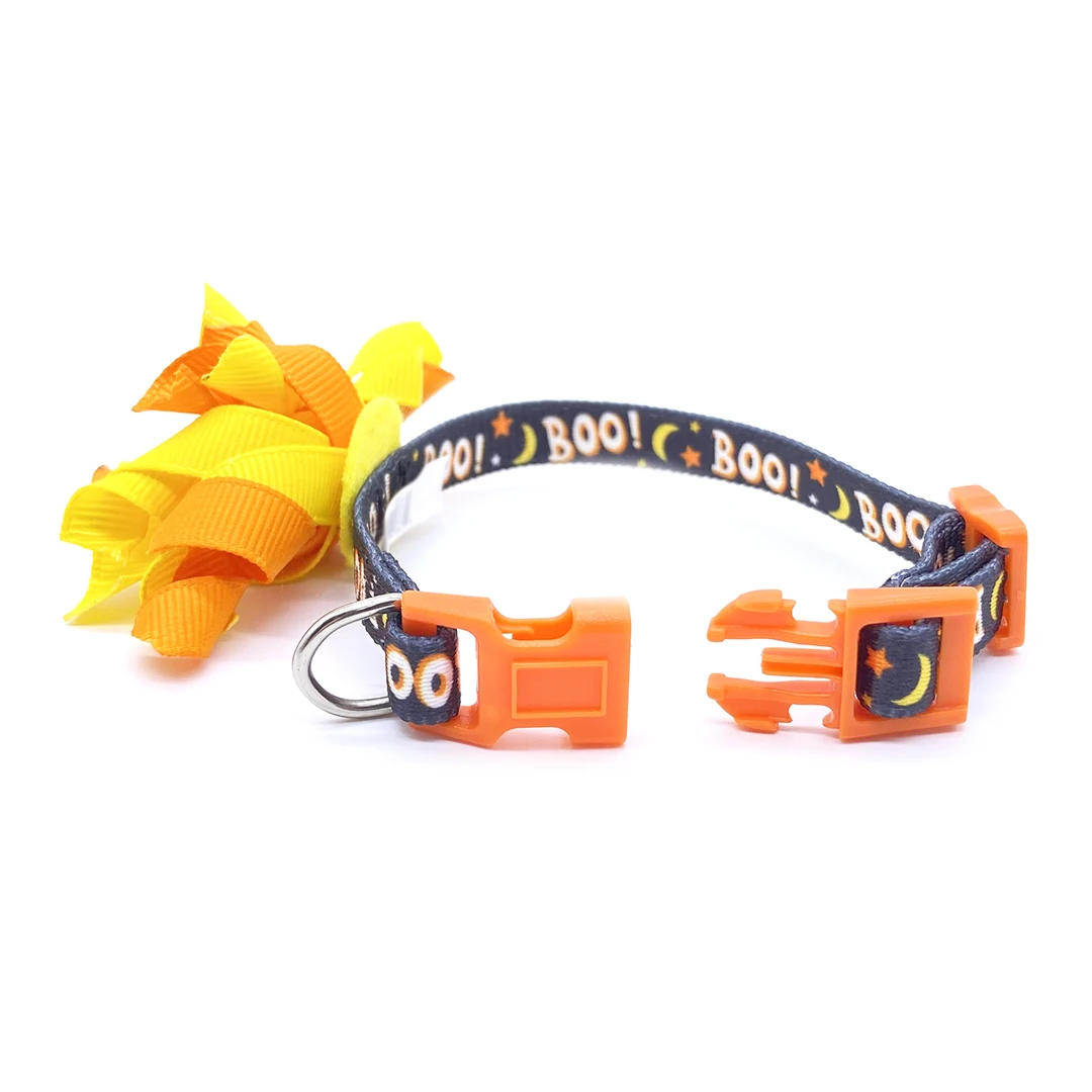 Ошейник для кошки с золотой пряжкой, милая картонная коробка, безопасное приспособление, поводок для кошки и Набор ошейников