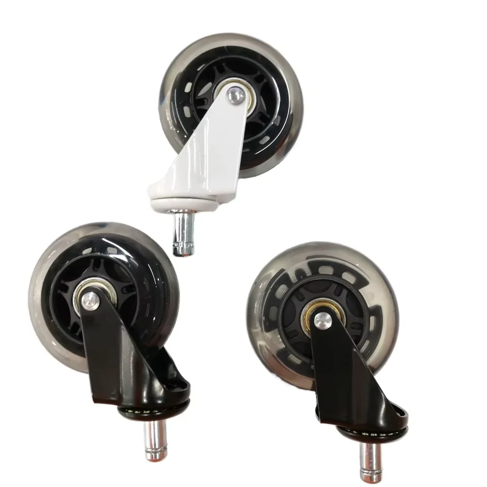 Modern Design PU Caster Office Chair Wheels Universal Stem Lock Swivel Office School Living Room Kitchen Furniture Hospital Use