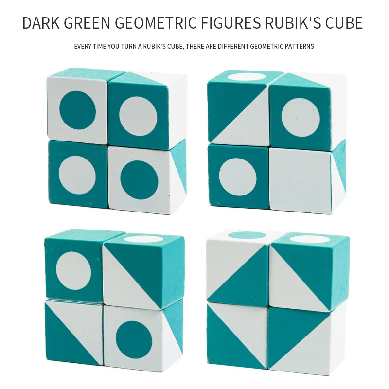 Wooden Expressions Matching Block Puzzles Building Cubes Toy Board Games Educational Montessori Toys for Kids Age 3 Years and UP