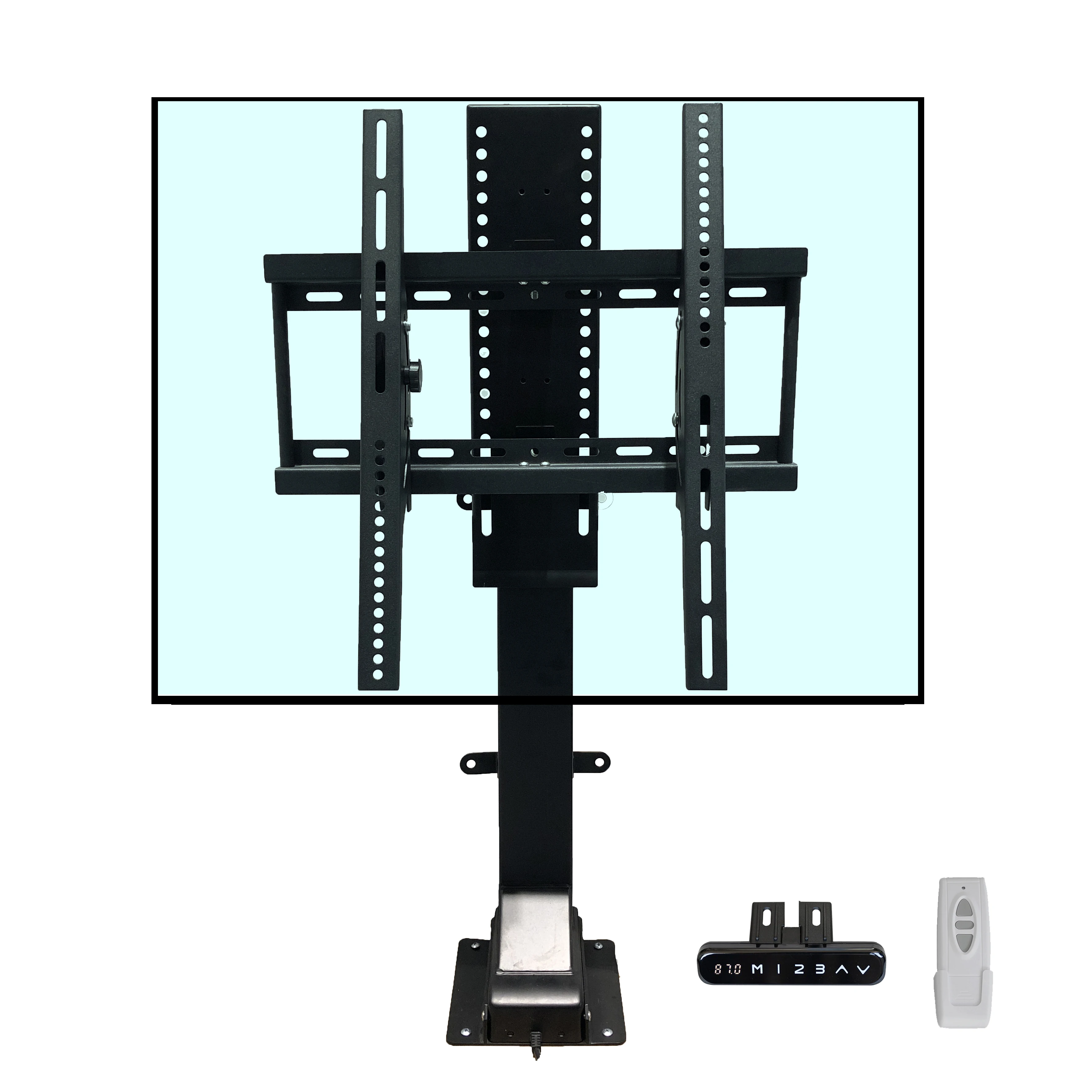 Motorized TV Lift Bedroom TV Stand Mount for 22 to 42 Inch Flat Screens with Remote Control Rotate Tilt Type