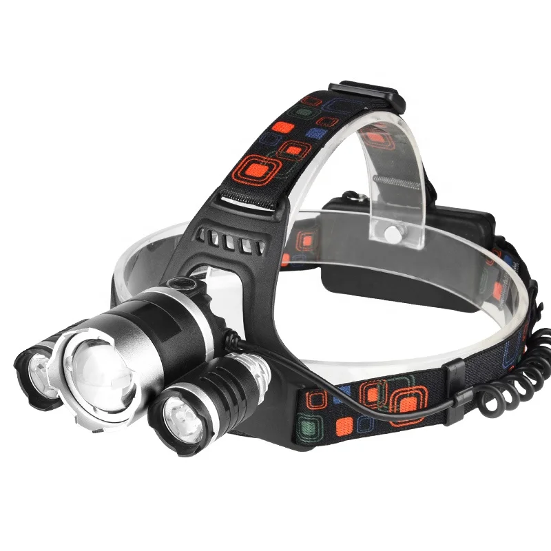 Professional manufacturer led headlamp Bright light T6 High power Aluminum alloy  LED rechargeable adventure headlamp