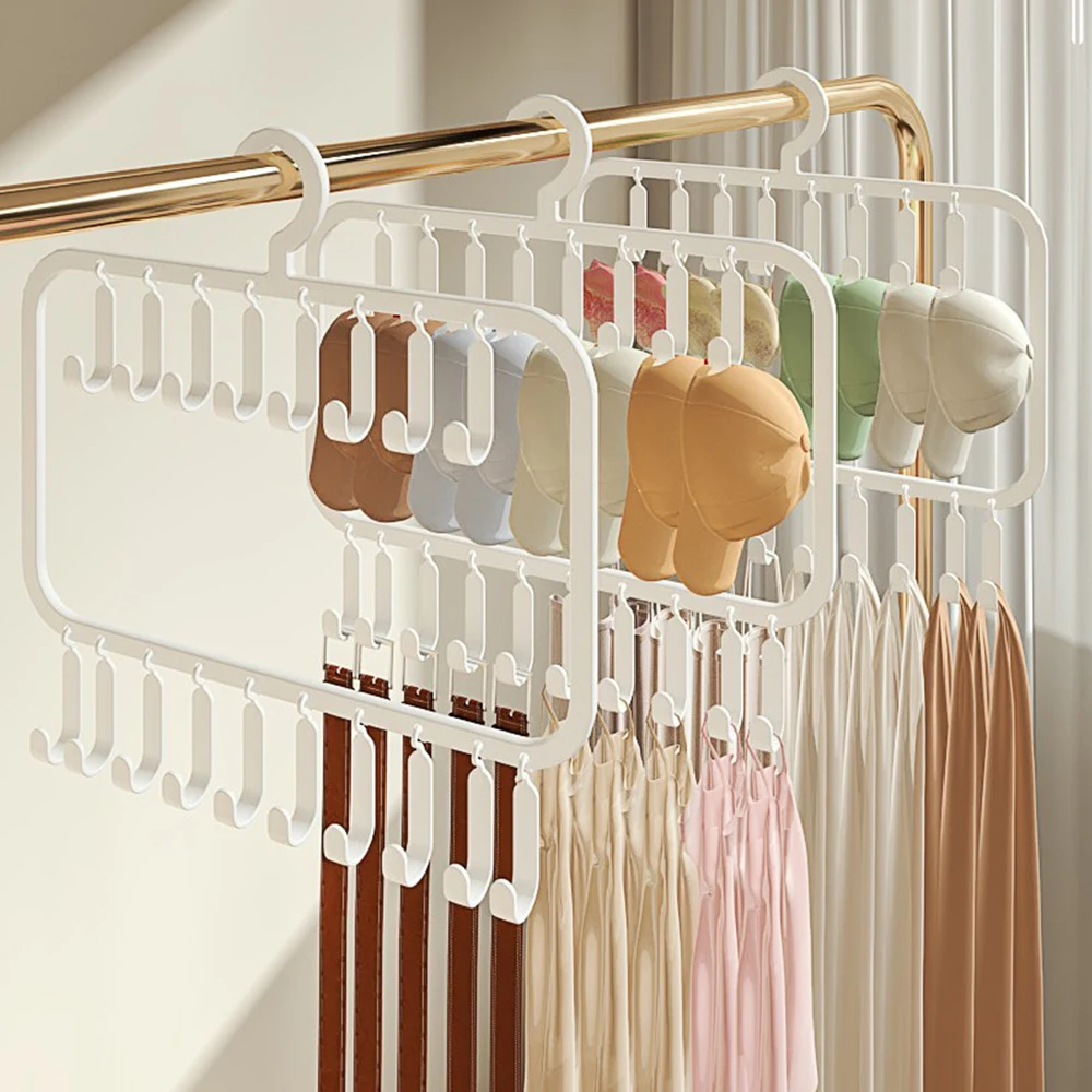 GREENSIDE Multifunctional Plastic Clothes Hanger for Children Windproof Sock Clip Drying Home Wardrobe Multiclip Living Room