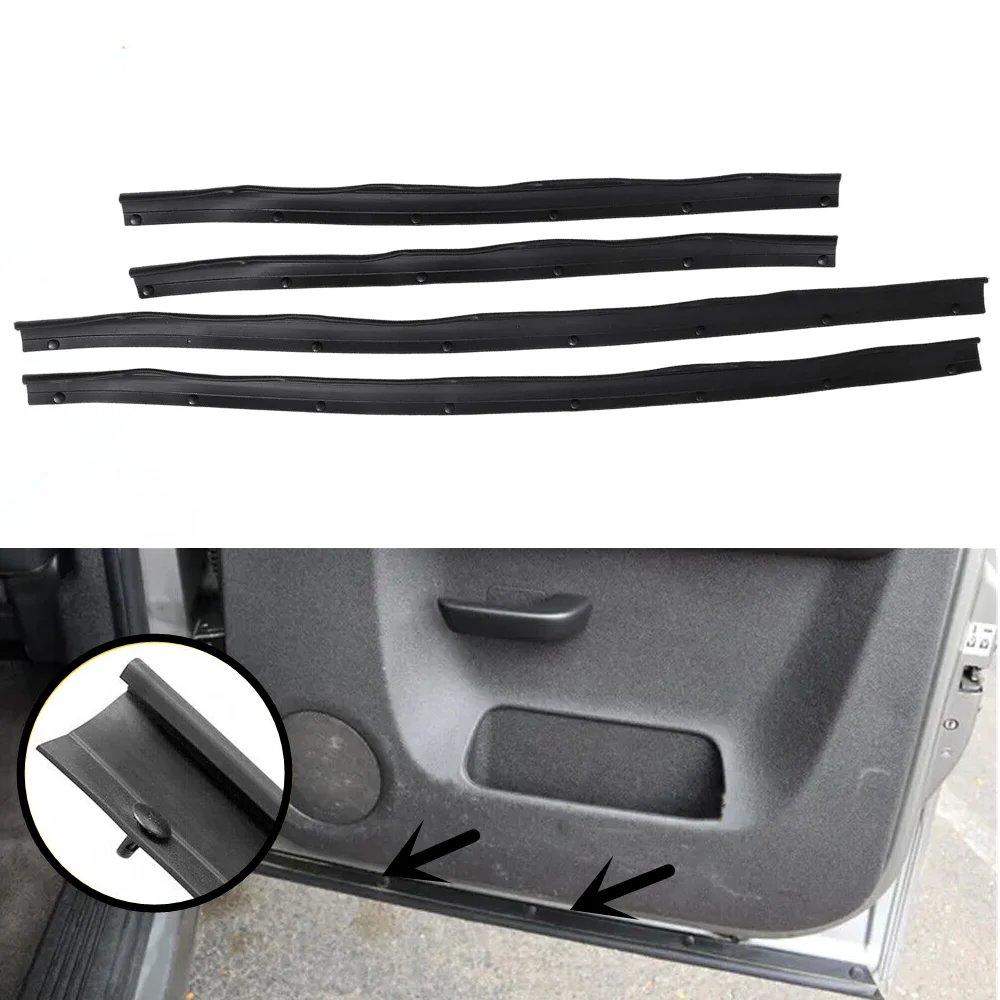 Lower Door Weatherstrip Seal Set of 4 Front & Rear Driver or Passenger Side Door Seal Trim for Ford F250 F350 F450 2009-2016