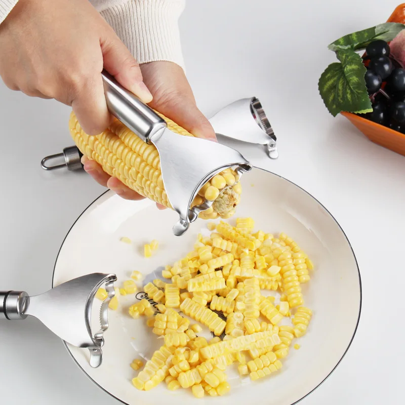 Amazon Best Sale Stainless Steel Multifunction Corn Cob Stripper Vegetable Slicer Kitchen Tools