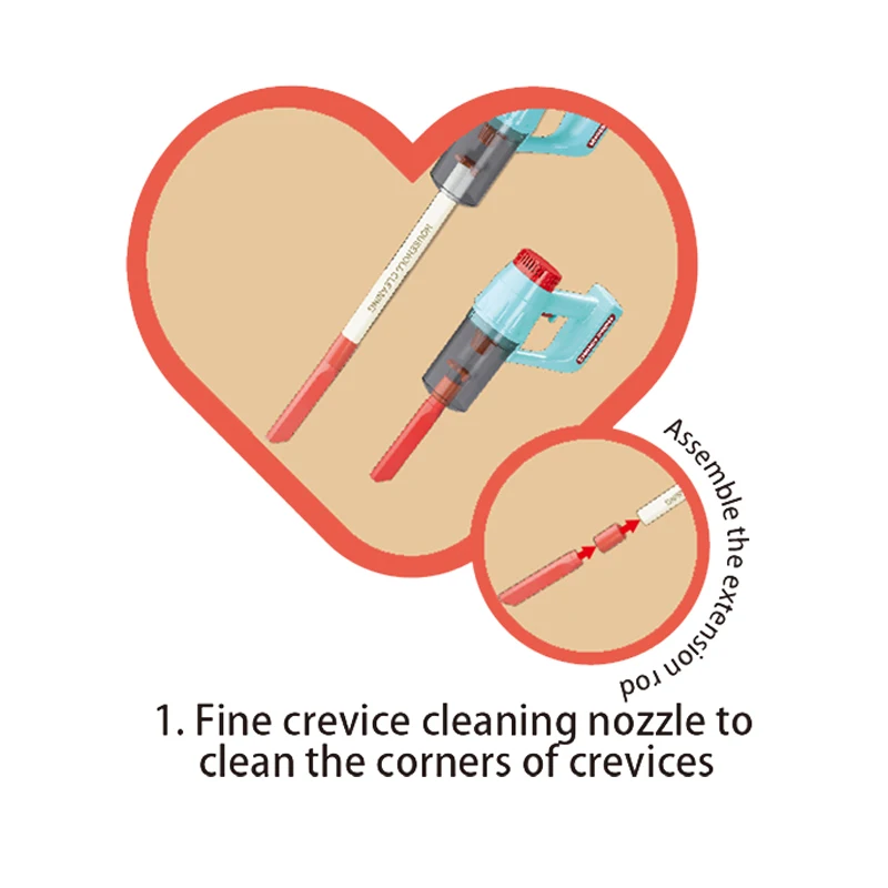 Kids Pretend Playhouse Electric Cleaning Toys Small Appliances Emulation Household Vaccum Cleaner Tool For Kids