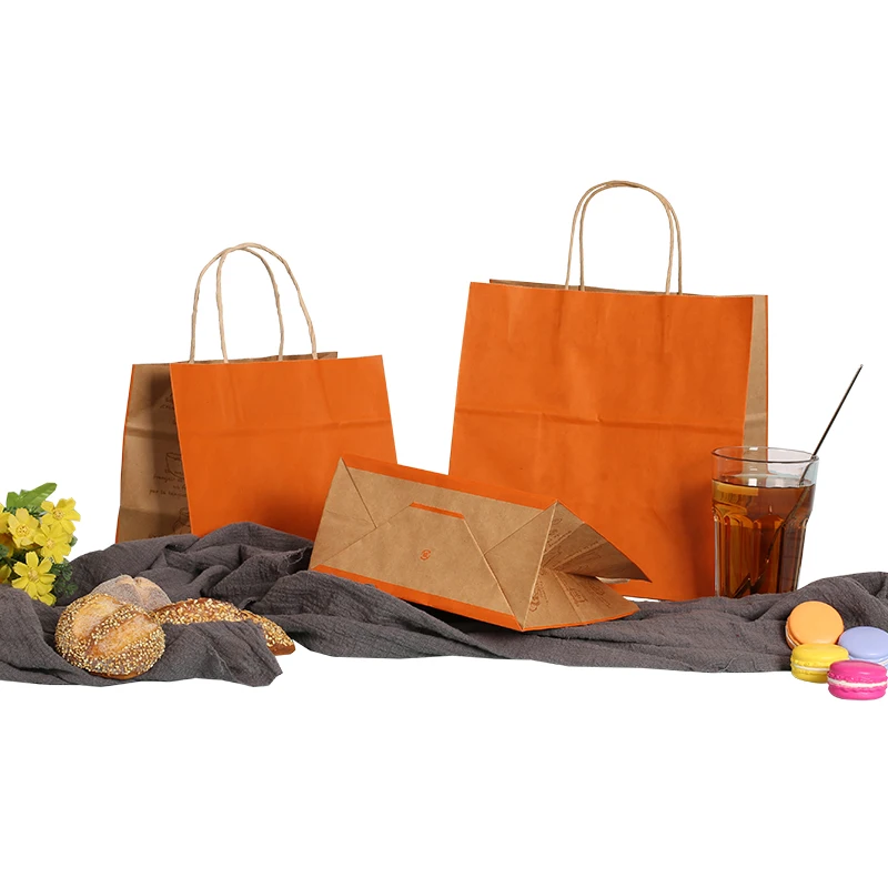 different kind  of kraft paper bags for dessert mini yellow bag