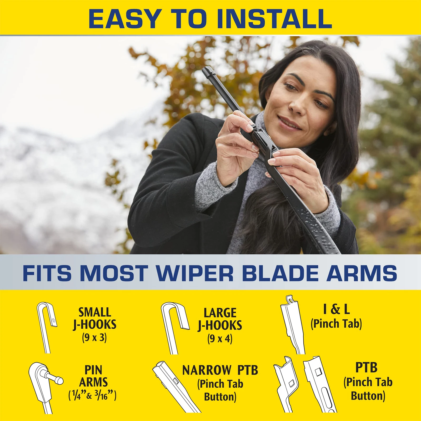 New Product Ideas 2024 Car Exterior Accessories 2 in 1 Water Repellent Wiper Blades for Most Vehicles