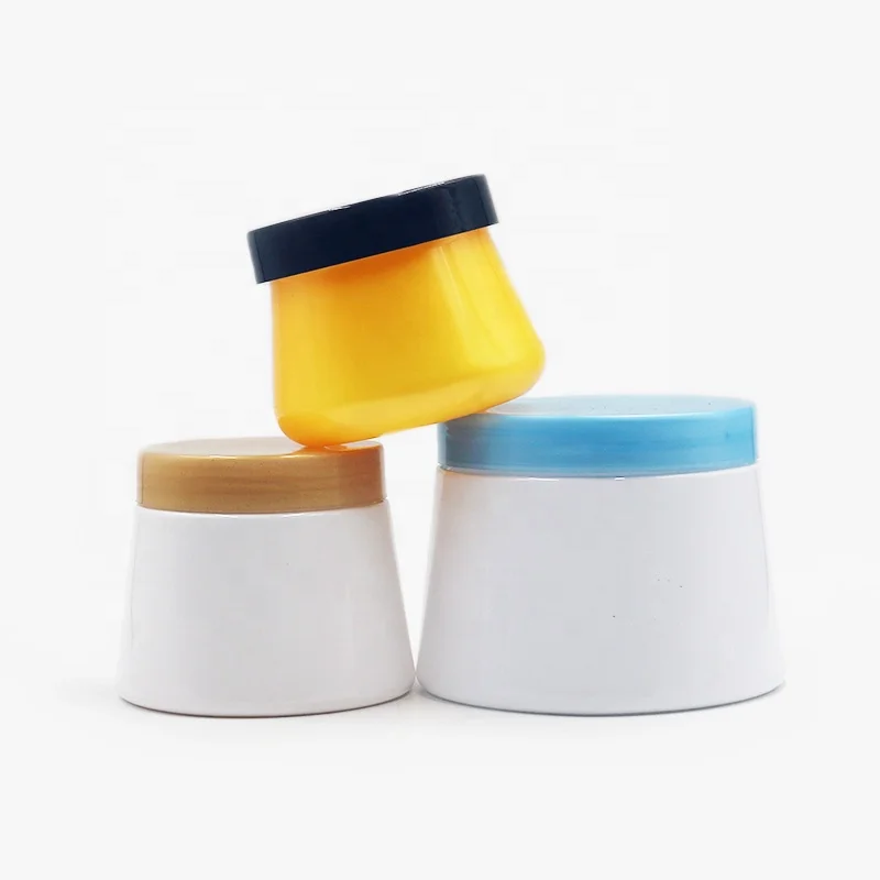 2 oz 12oz 16 oz 6oz 8oz 120ml 250g 50g white clear round wide-mouth pet cosmetic frosted unique luxury plastic jars with lid