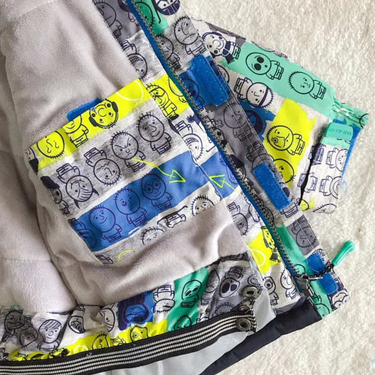 
high quality winter kid ski wear with detachable hood waterproof kid ski jacket outdoor for boy 