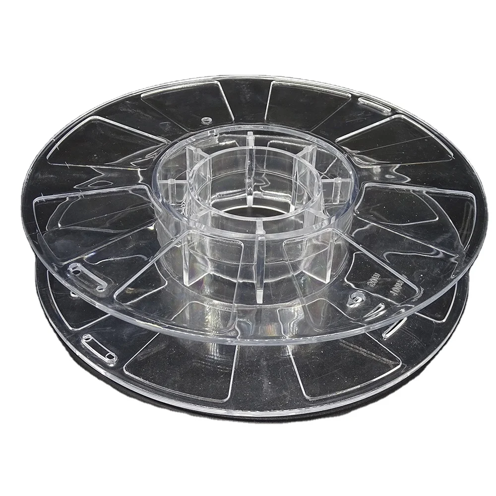 China cheapest Transparent ABS/PC small empty plastic spool for 3d  filament