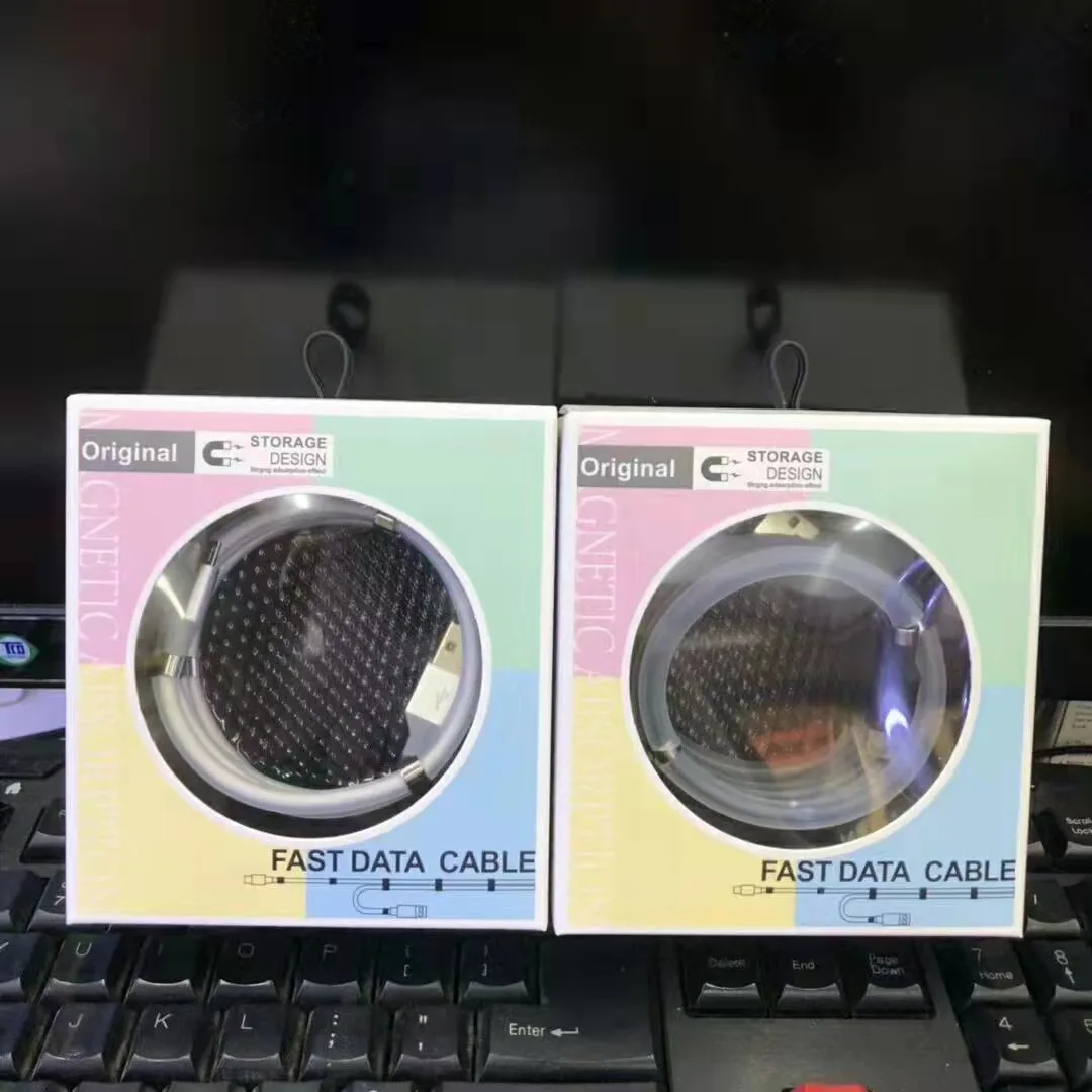 Hot-selling magic rope magnetic data cable 3A flash charging 1m data cable suitable for different interface devices