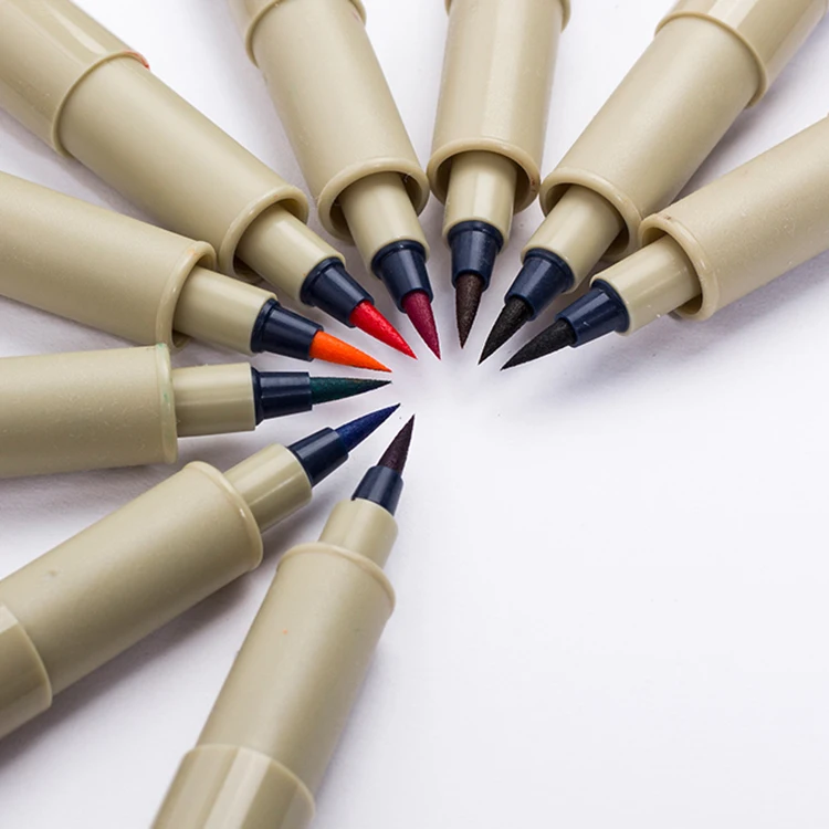 Индивидуальные точные цветные Аниме черные ручки для рисования иглой