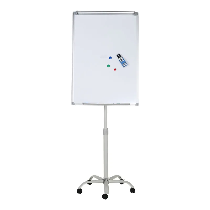 
Magnetic mobile whiteboard 40x28 inches dry erase board height adjustable flipchart easel rolling stand white board 
