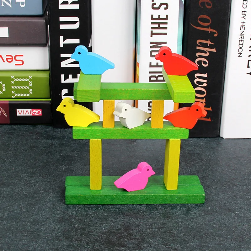 Wooden Bird Balance Building Blocks Educational Toys For Toddlers