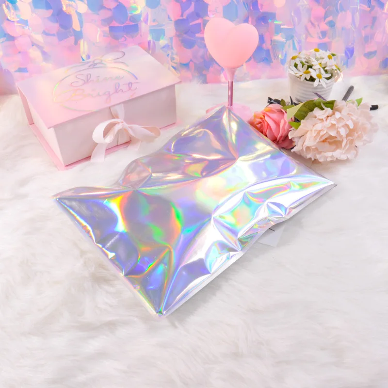 Holographic Metallic Poly Mailers Foil Glitter Bag Mailing Self Sealing Envelope Packaging Pouches