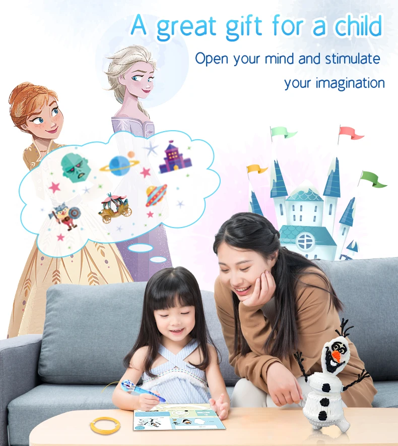 3D живопись, цифровой рисунок, волшебный Diy Детский рисунок, 3d-ручка, принтер