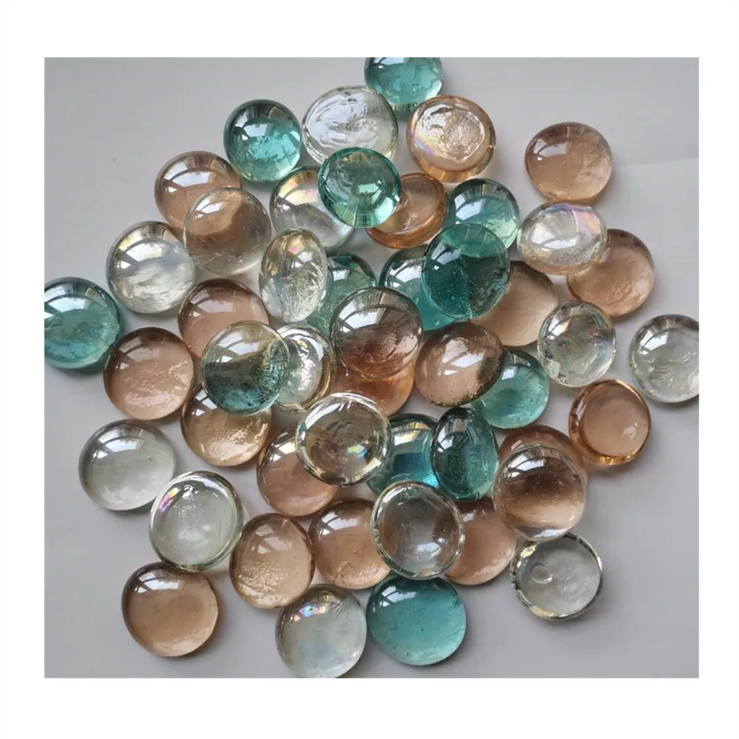 Плоские стеклянные бусины Ваза Наполнитель стеклянные бусины прозрачное стекло мрамор