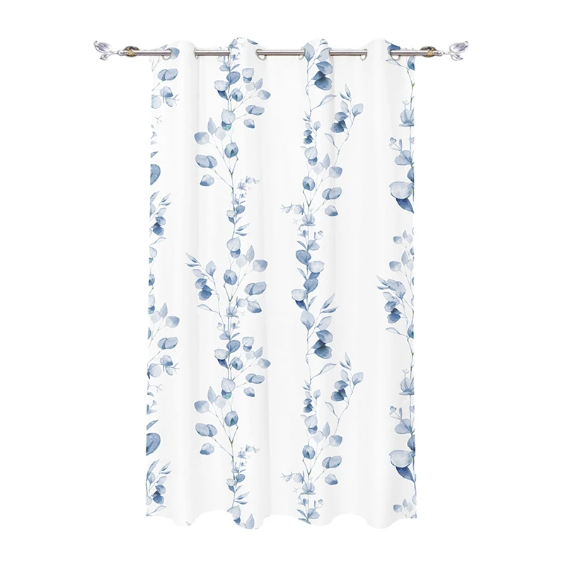 i@home Voile digital butterfly windows curtain printed with valance  designs for living room window