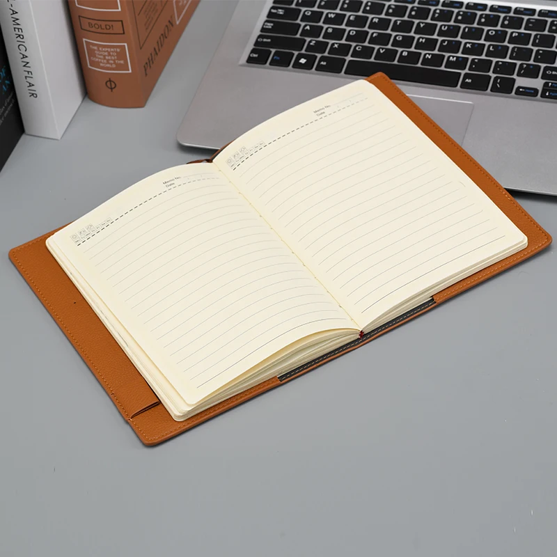 Custom Logo Diary Soft Pu Leather Notebook Cover Book Cover