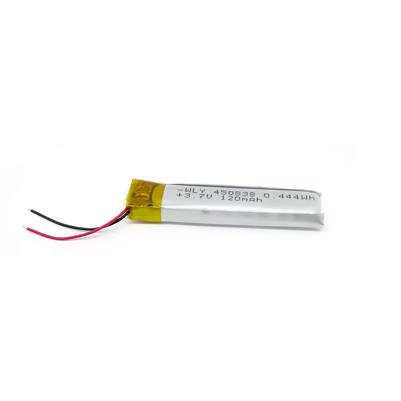  WLY 450838 120 мАч тонкий литий-полимерный аккумулятор 3 7 V 0.444wh Lipo батарея Li-Po