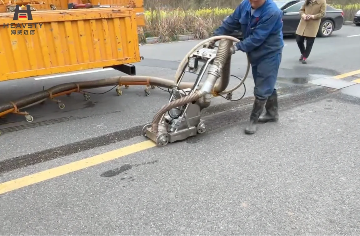 Eco Friendly High Quality High Pressure Water Blasting Water Jetting System Road Marking Removal with Recovery Pump