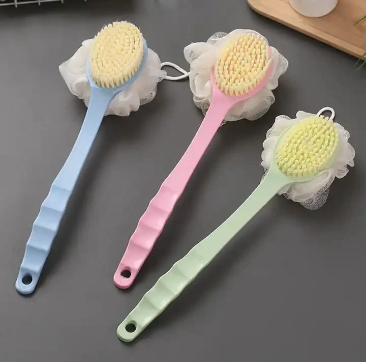 Hot Sale Creative Scrubbing Bath Brushes  Long Handle Double Sided Bath body Cleaning Bristles Body Brush