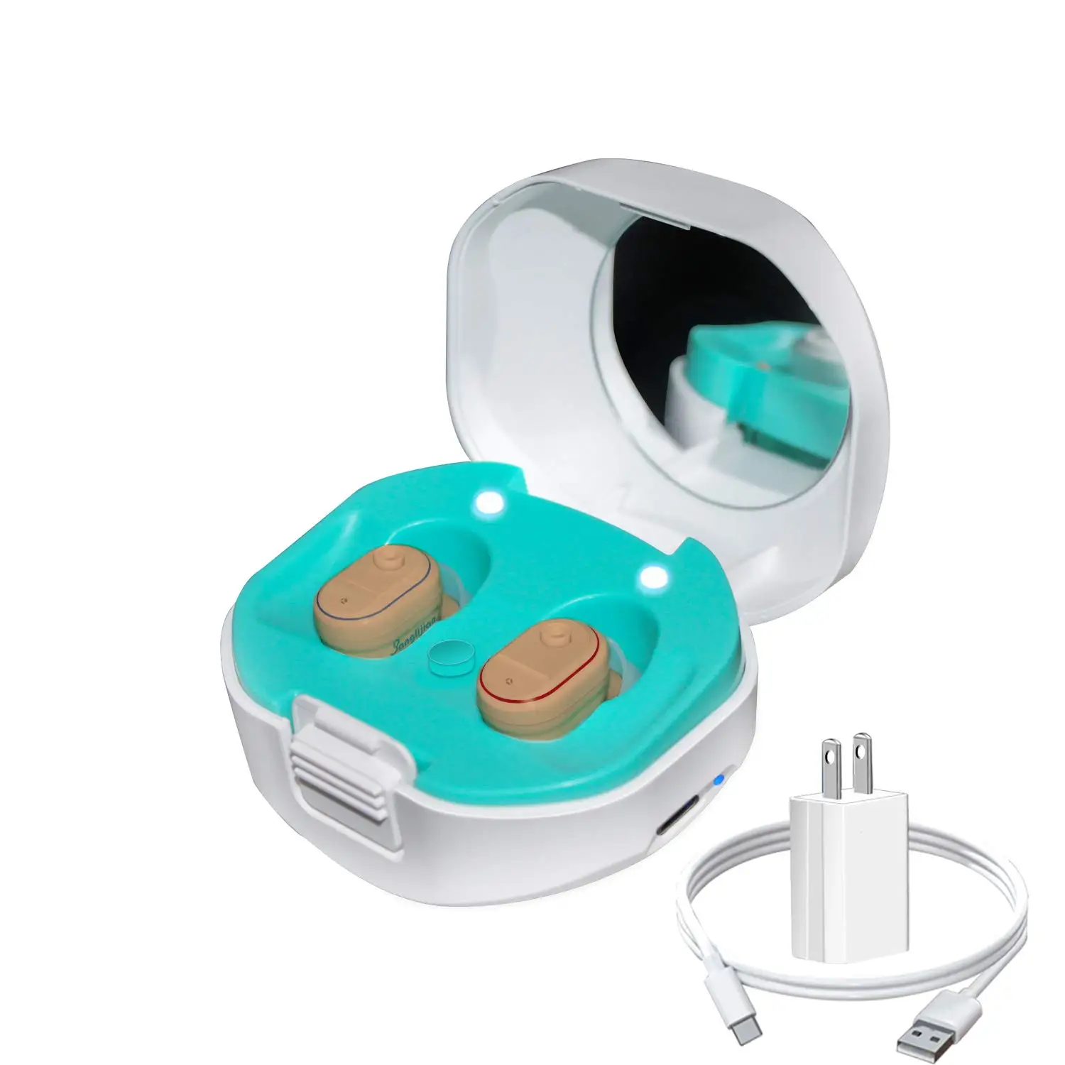 
Amazon hot sell 4 channels full digital rechargeable invisible RIC hearing aid 