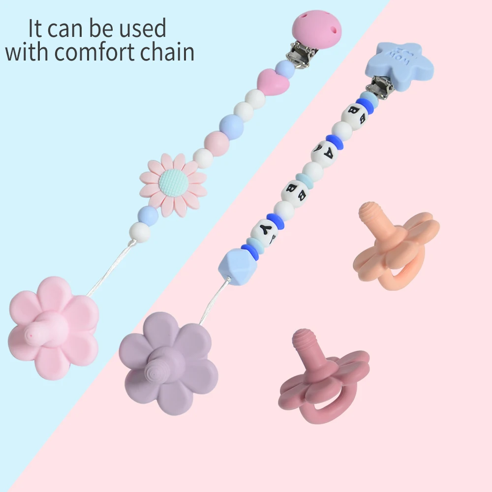 Hot Selling  Safety 100% Food Grade Silicone Baby Pacifier  Reusable Colorful Baby Silicone Teether Pacifier