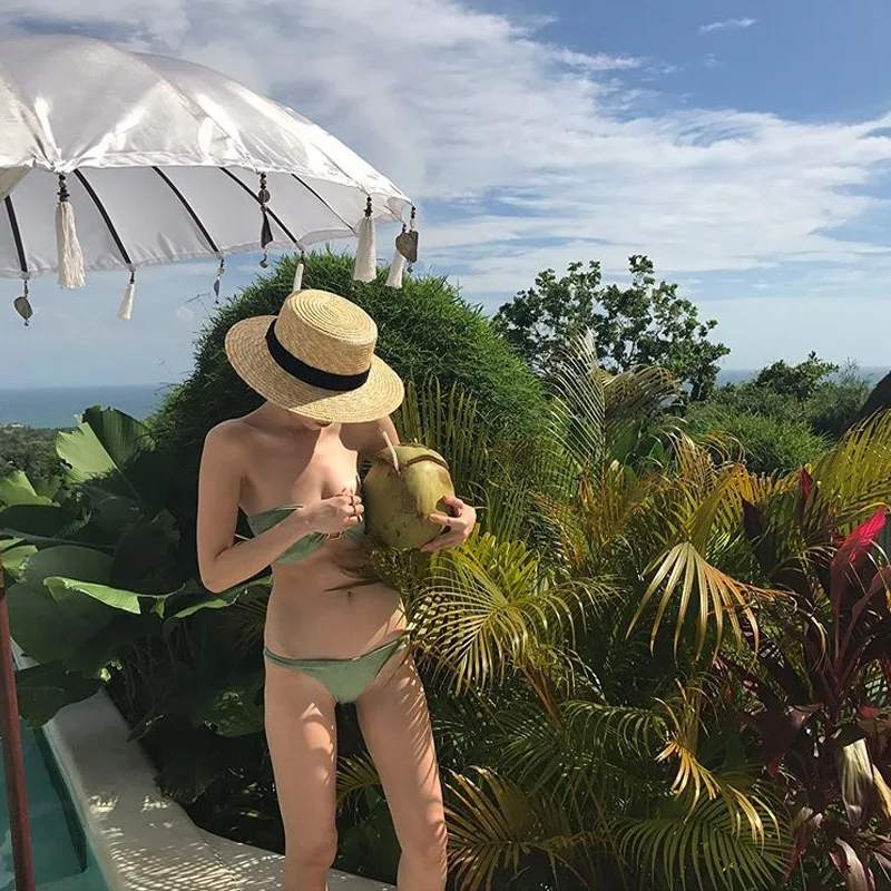 Straw hat female summer sunhat travel holiday seaside beach hat