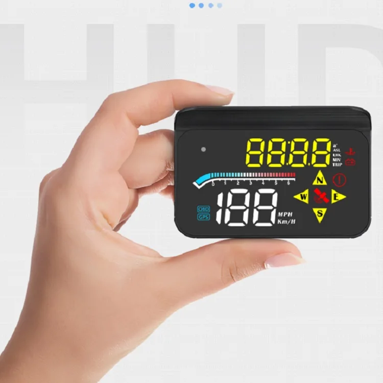 
3.5 Inch Multi-function Yellow & White HUD OBD II GPS Head Up Display for Universal Car with Glare Shield 
