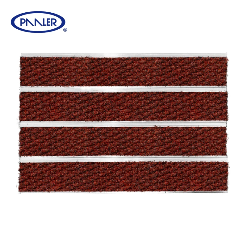 Heavy Duty Interlocking 20mm Height Indoor Red Carpet Aluminium Entrance Floor Matting System Flooring Door Mat